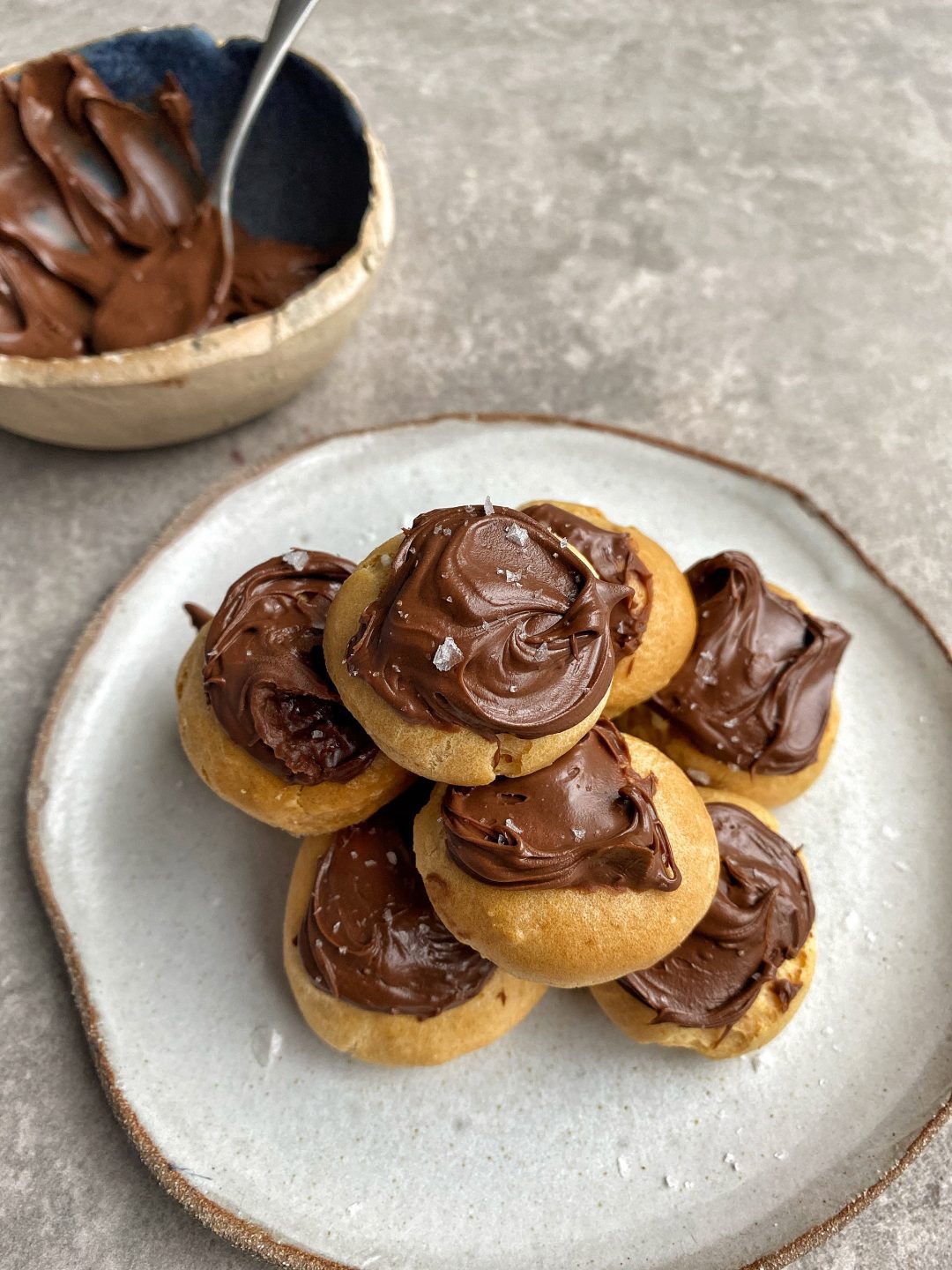 Hazelnut & Chocolate Profiteroles