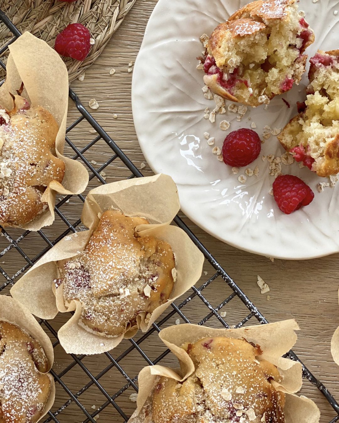 Raspberry and White Chocolate Muffins