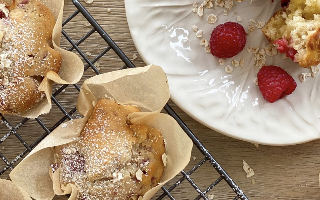 Raspberry and White Chocolate Muffins