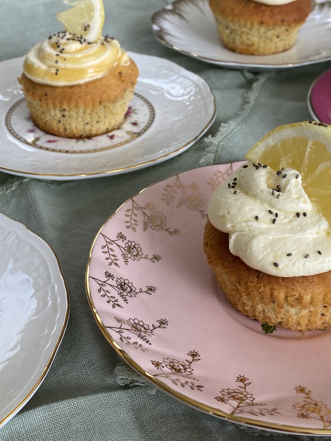 Lemon curd and chia seed muffins