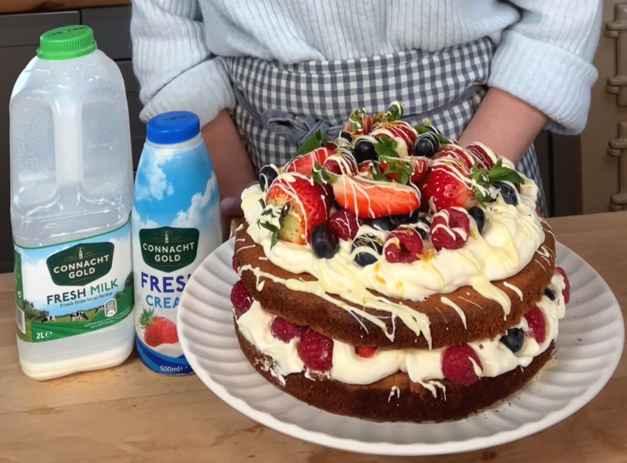 Layered Valentines Sponge Cake | Connacht Gold