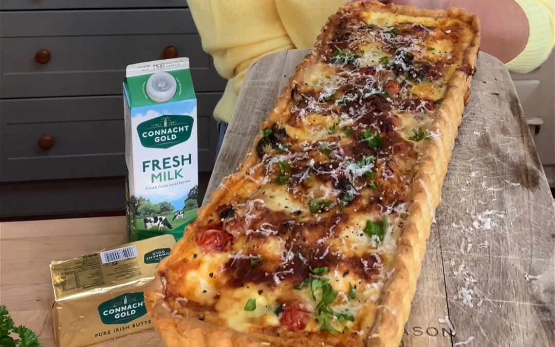 Spring Quiche with Pesto Salad