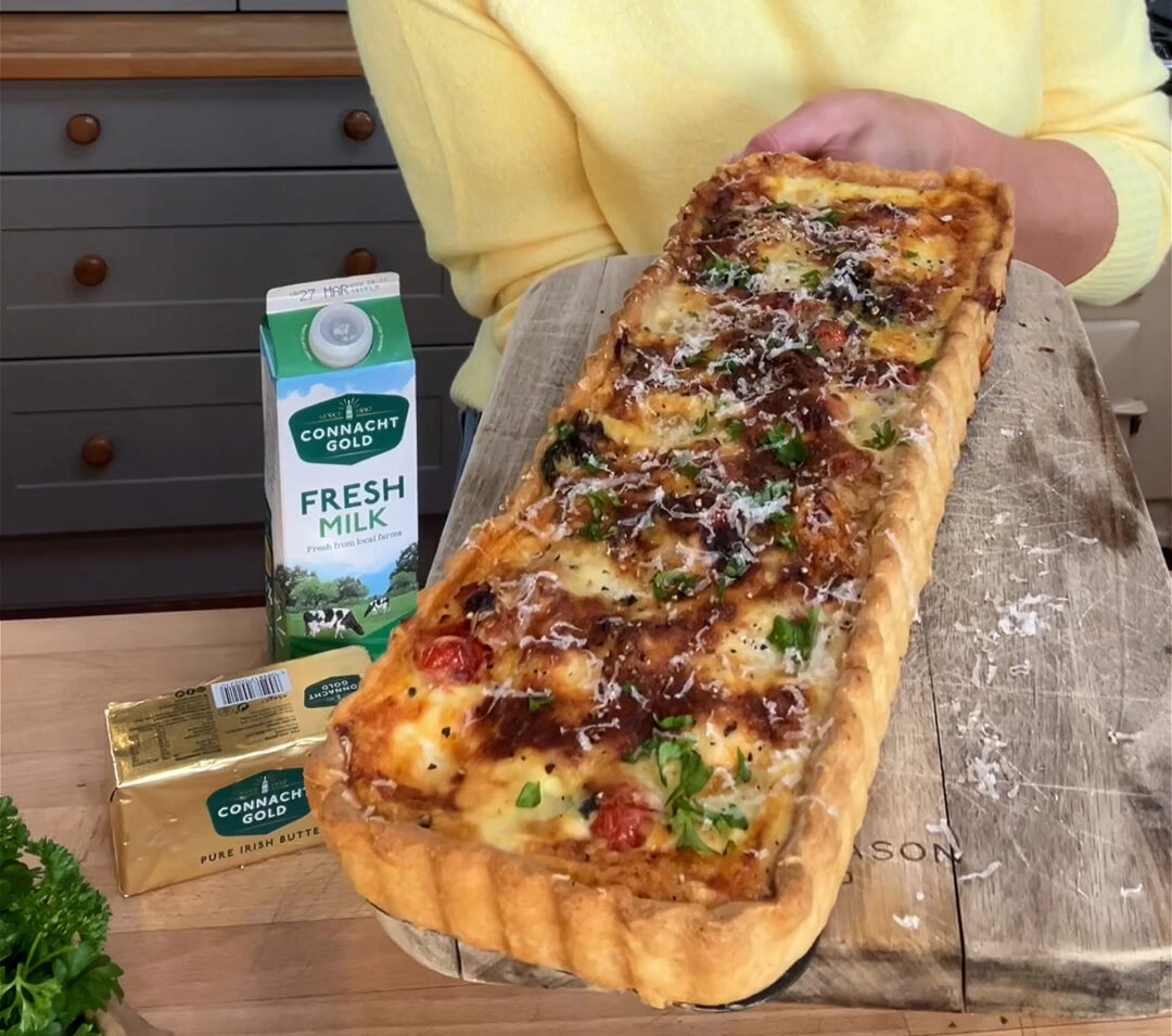 Spring Quiche with Pesto Salad