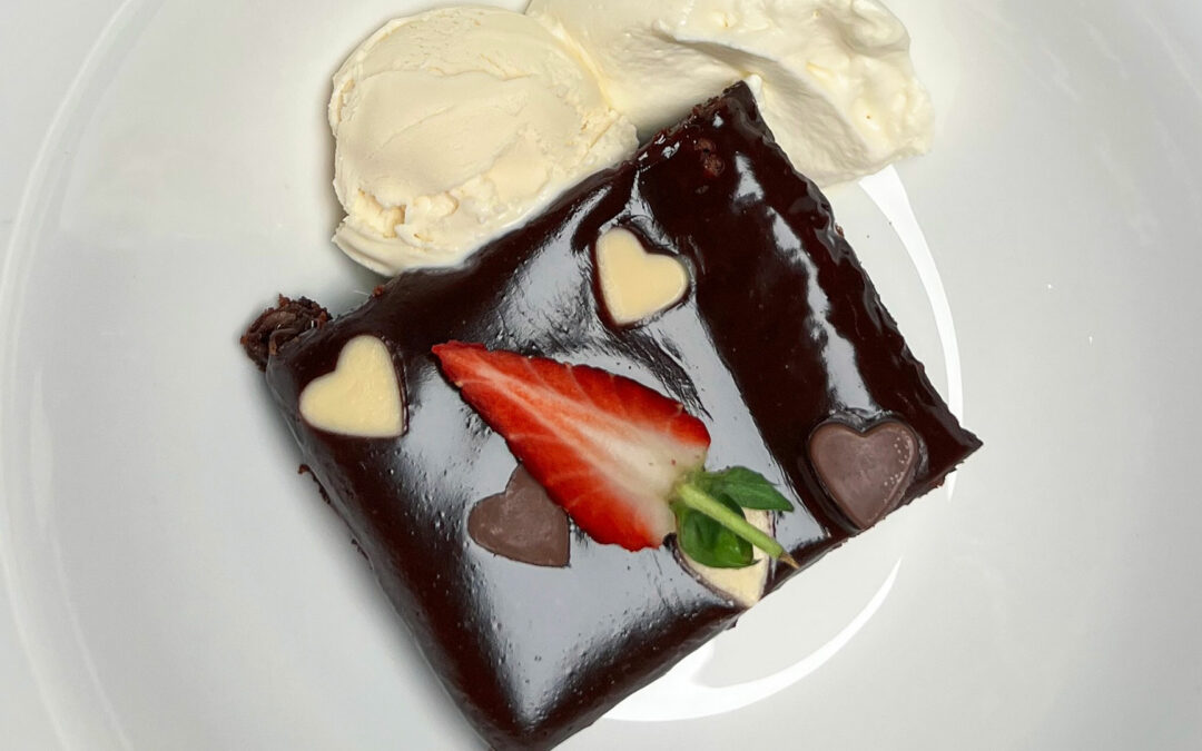 Chocolate Ganache Valentine Brownies