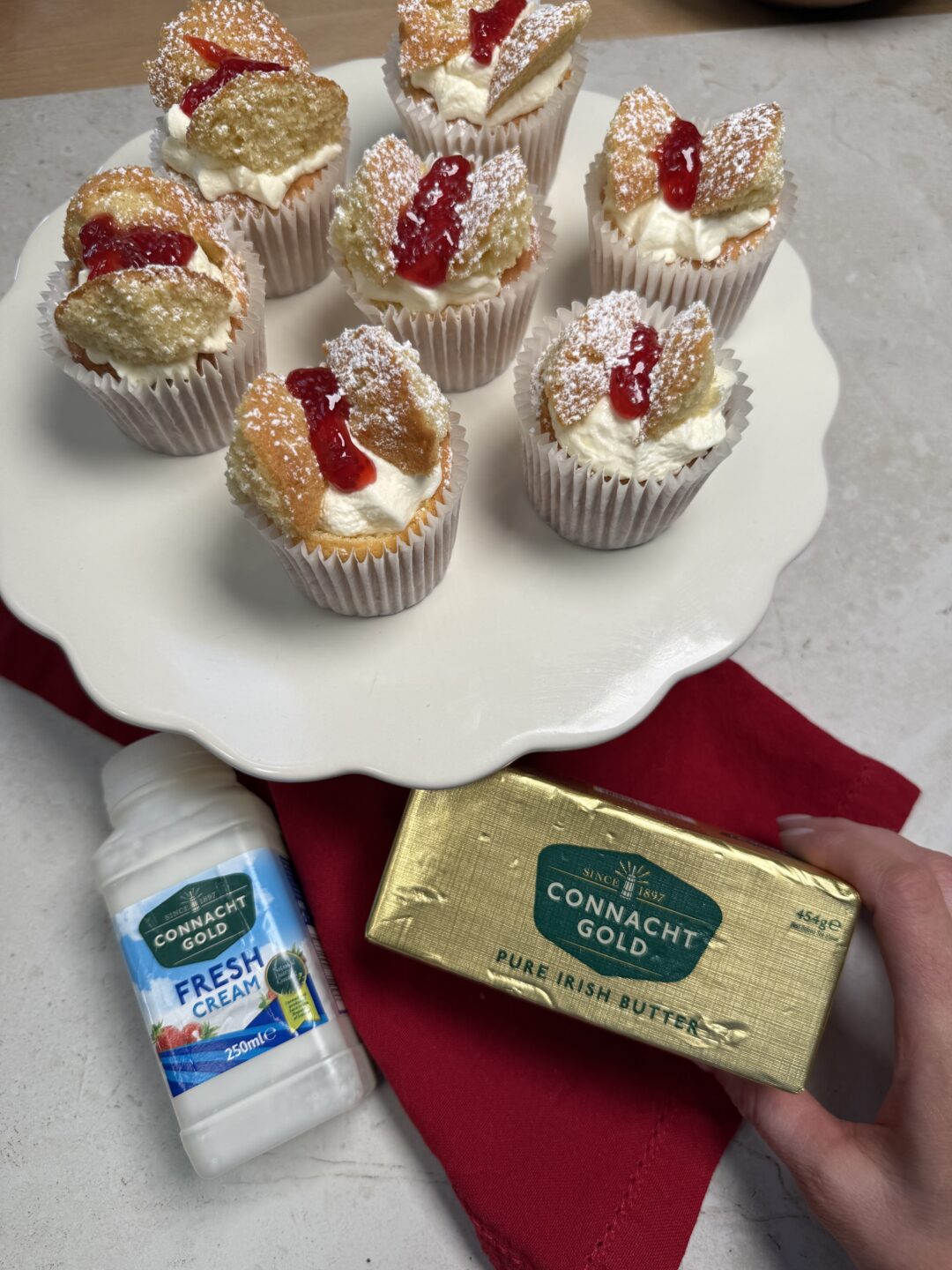 Butterfly Fairy Cakes with Whipped Cream